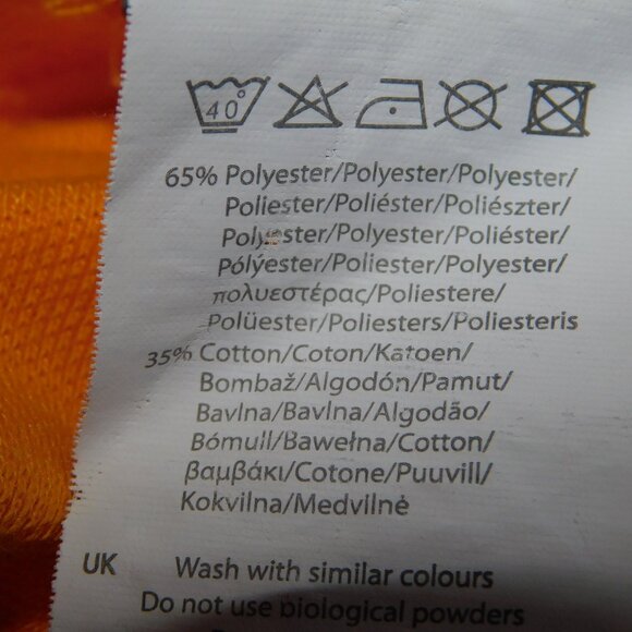 Slazenger Mens 2XL / XXL Orange Green Panther Pique Short sleeve  Polo Shirt - Picture 6 of 10